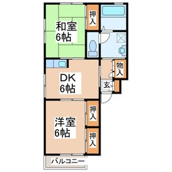 シャルマンドミールＢの物件間取画像